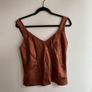Vintage Brown Tank Top - orange/brown